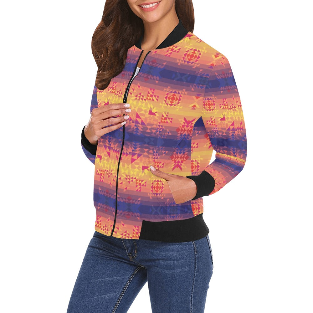 Soleil Indigo Bomber Jacket for Women