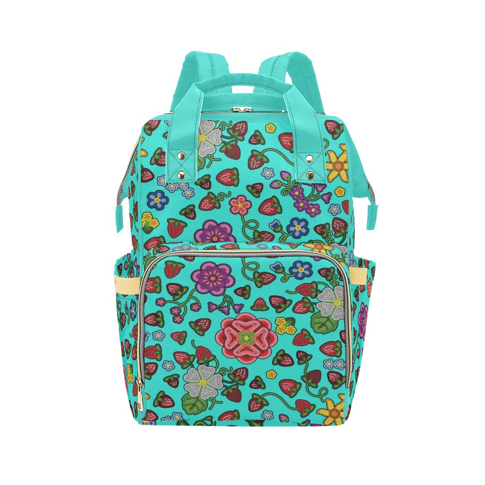 Berry Pop Turquoise Multi-Function Diaper Backpack/Diaper Bag