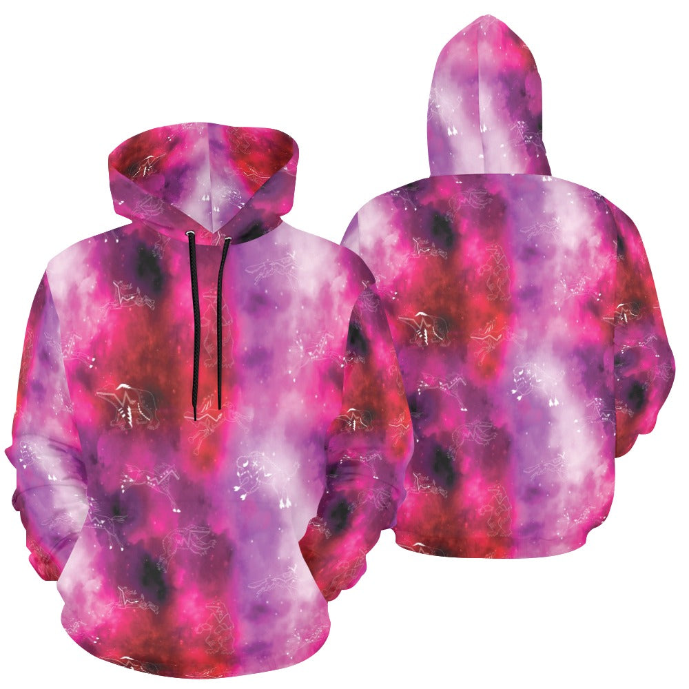 Animal Ancestors 8 Gaseous Clouds Pink and Red Hoodie for Men (USA Size)