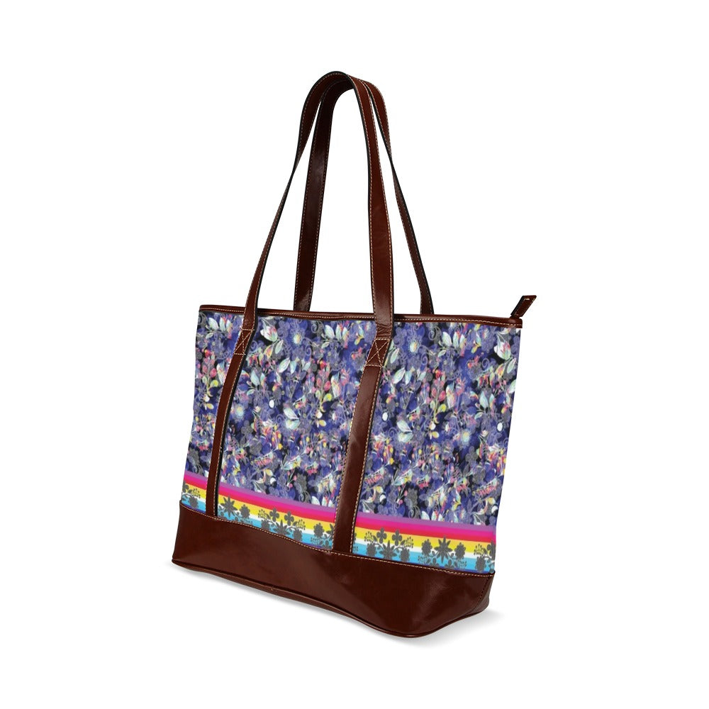 Culture in Nature Blue Tote Handbag