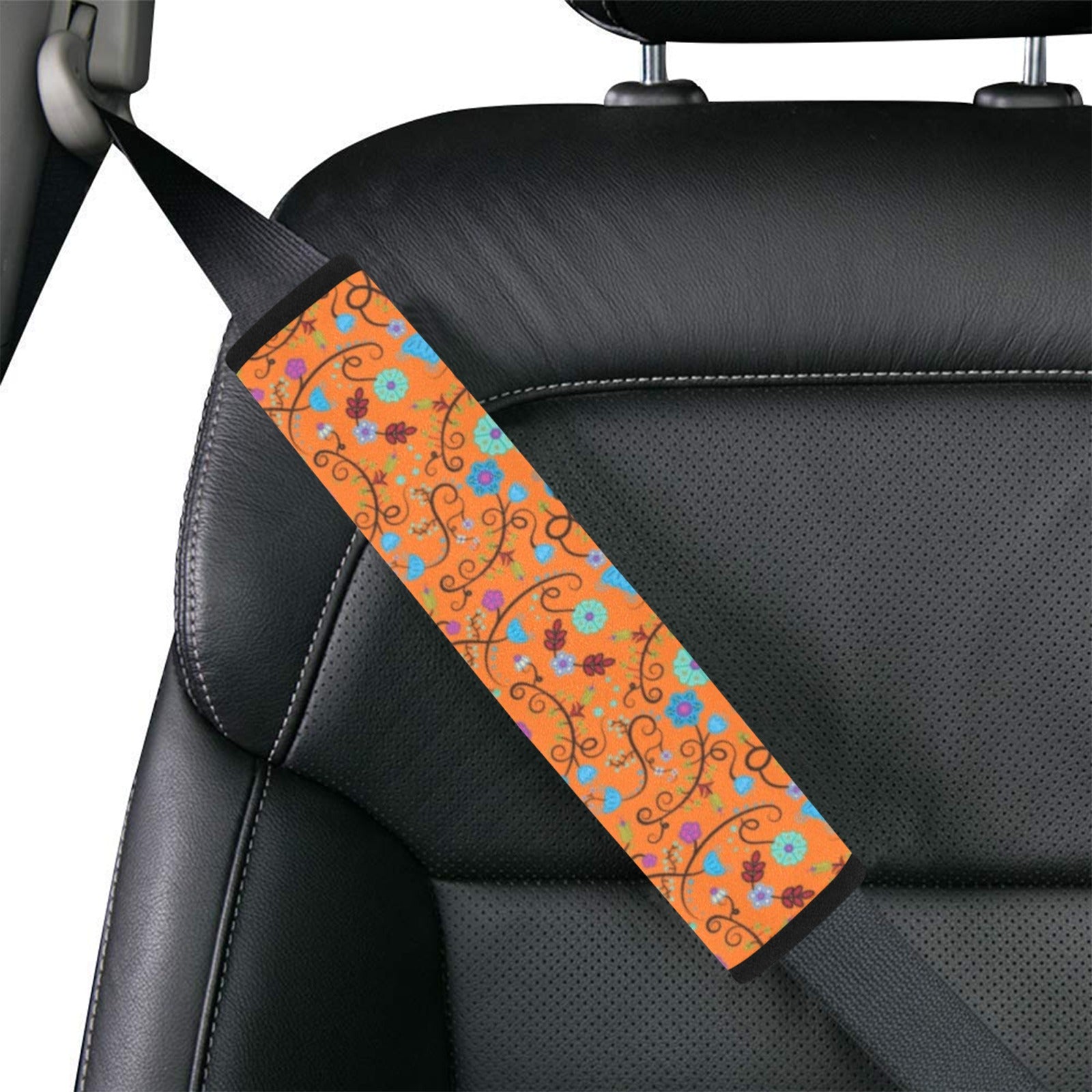 Nipin Blossom Carrot Car Seat Belt Cover 7''x12.6'' (Pack of 2)