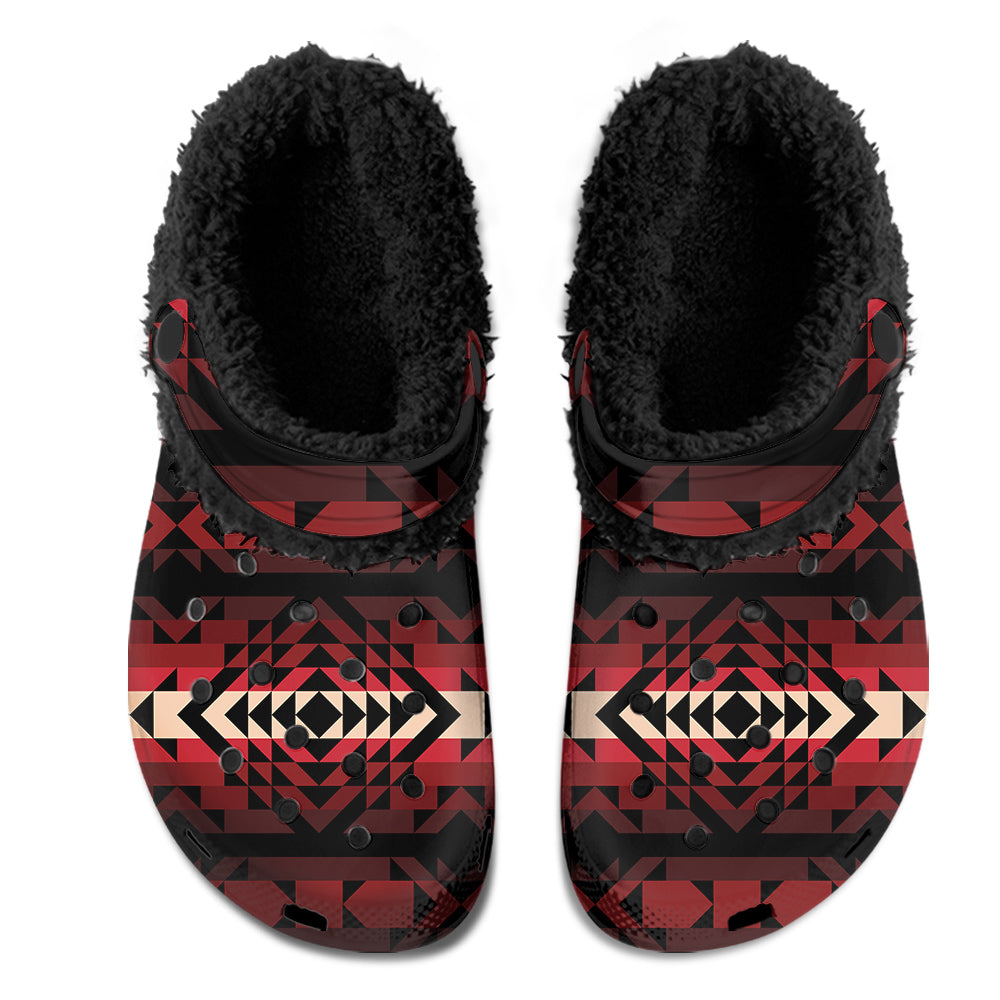Black Rose Muddies Unisex Clog Shoes with Soft Fleece Fur Lining