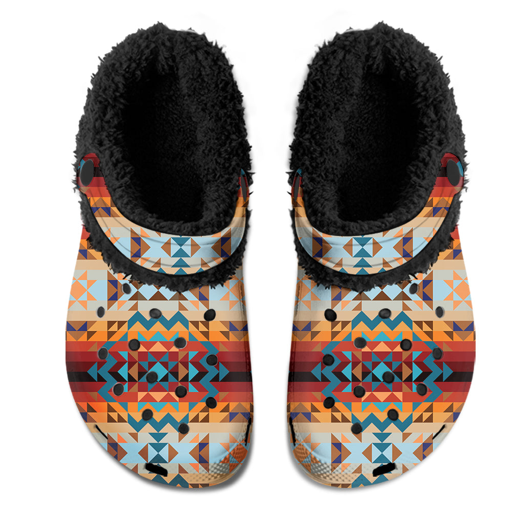 Dark Sandway Muddies Unisex Clog Shoes with Soft Fleece Fur Lining
