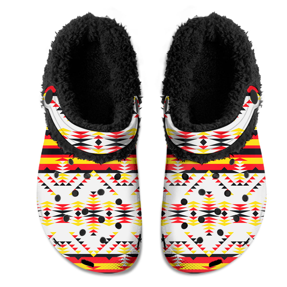 Visions of Peace Directions Muddies Unisex Clog Shoes with Soft Fleece Fur Lining