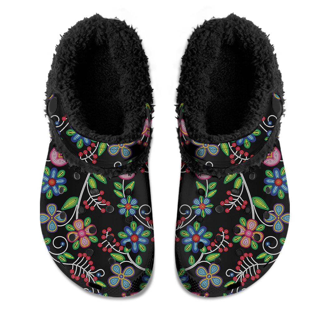Midnight Garden Muddies Unisex Clog Shoes with Soft Fleece Fur Lining