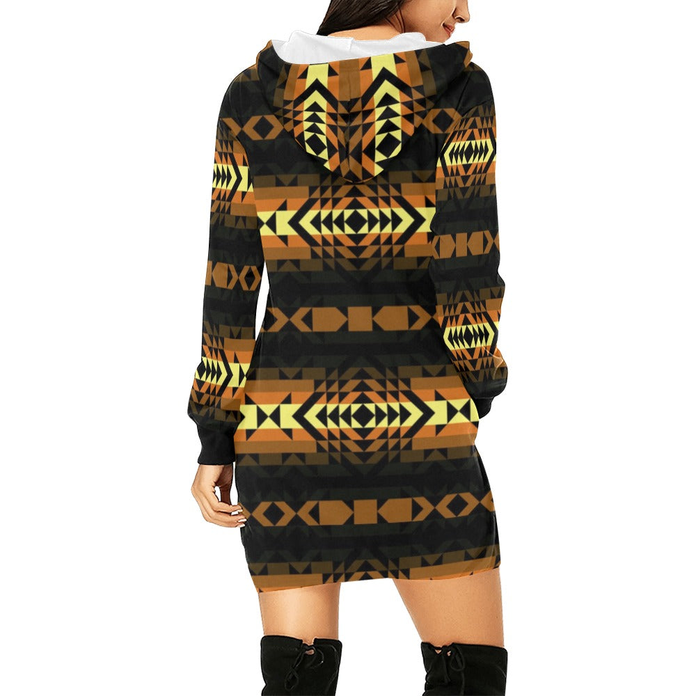 Black Rose Spring Canyon Tan Hoodie Dress