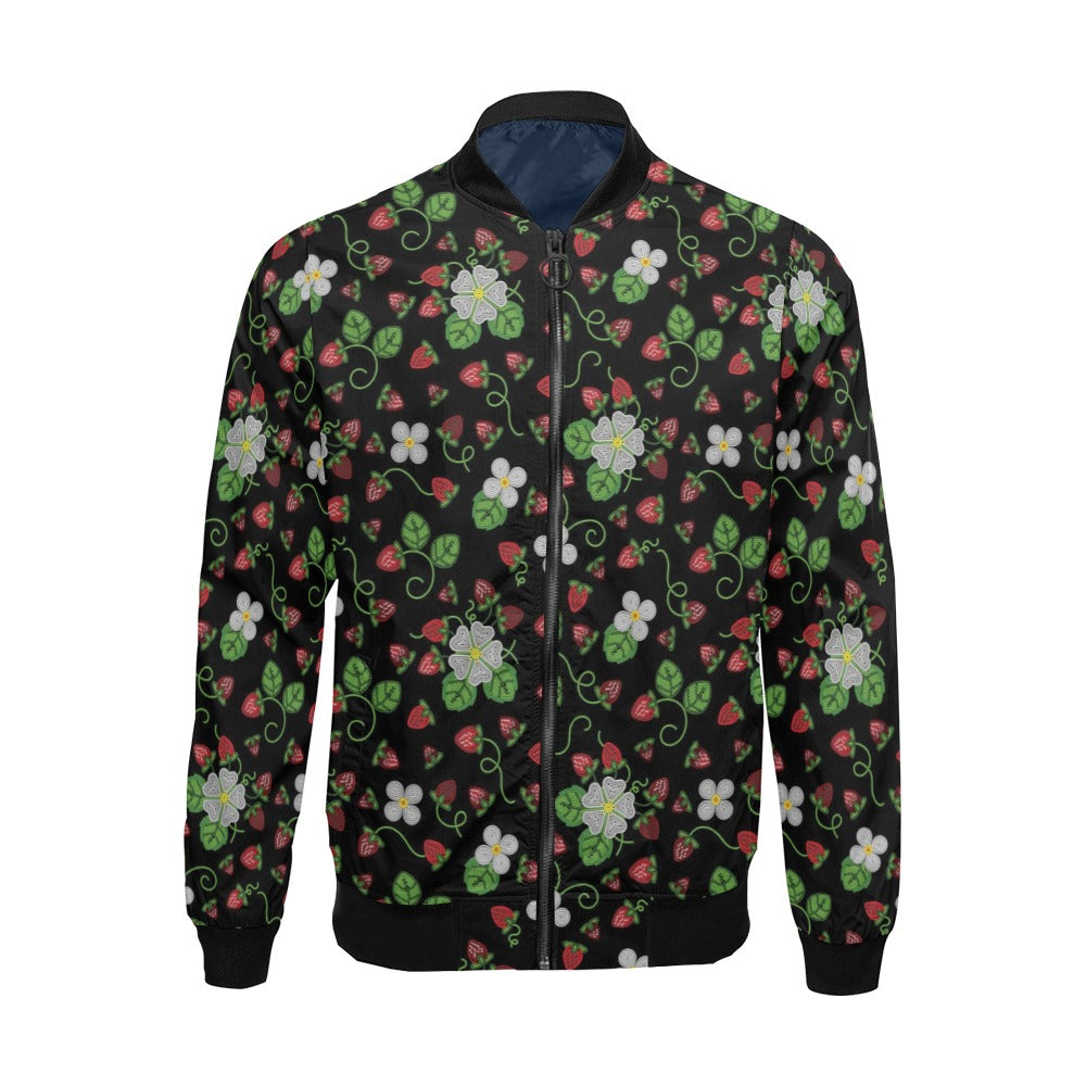 Strawberry Dreams Midnight All Over Print Bomber Jacket for Men