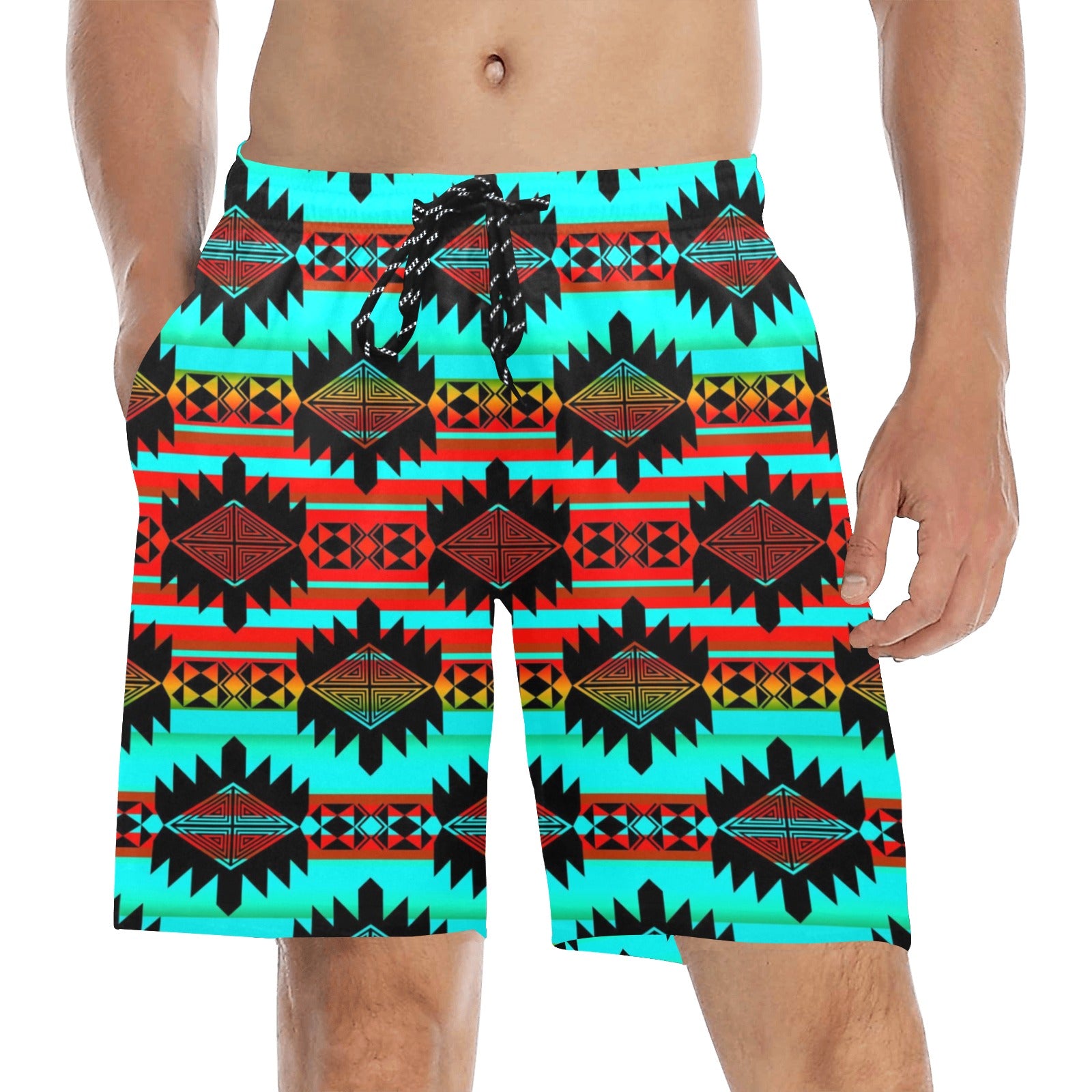 Okotoks Arrow Men's Mid-Length Beach Shorts