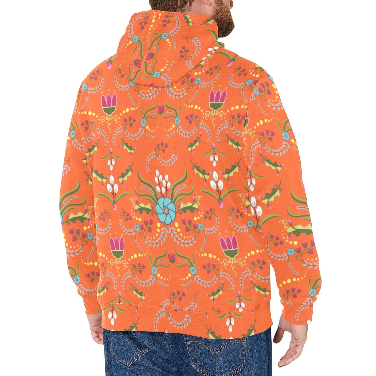 First Bloom Carrots Men's Long Sleeve Fleece Hoodie