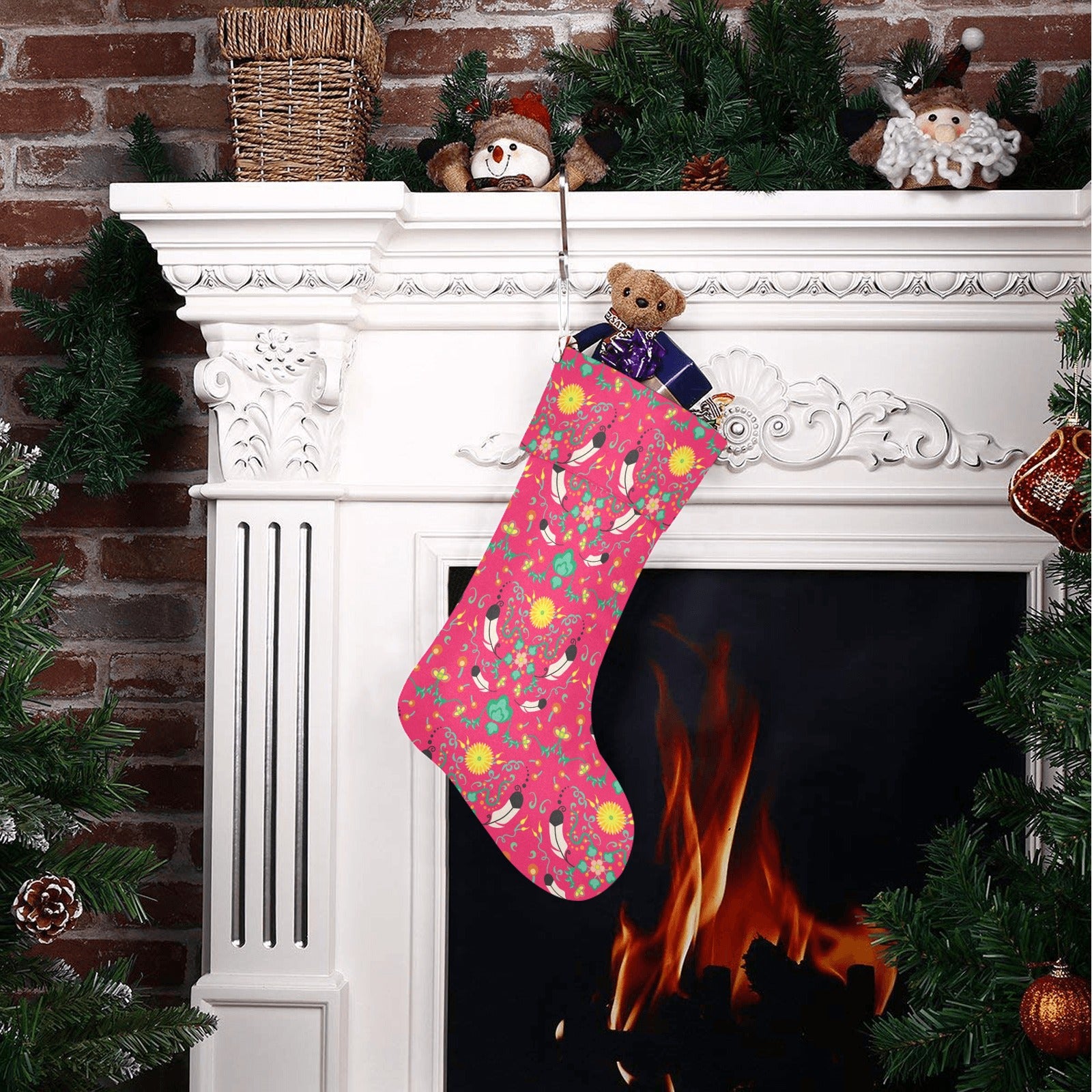 New Growth Pink Christmas Stocking