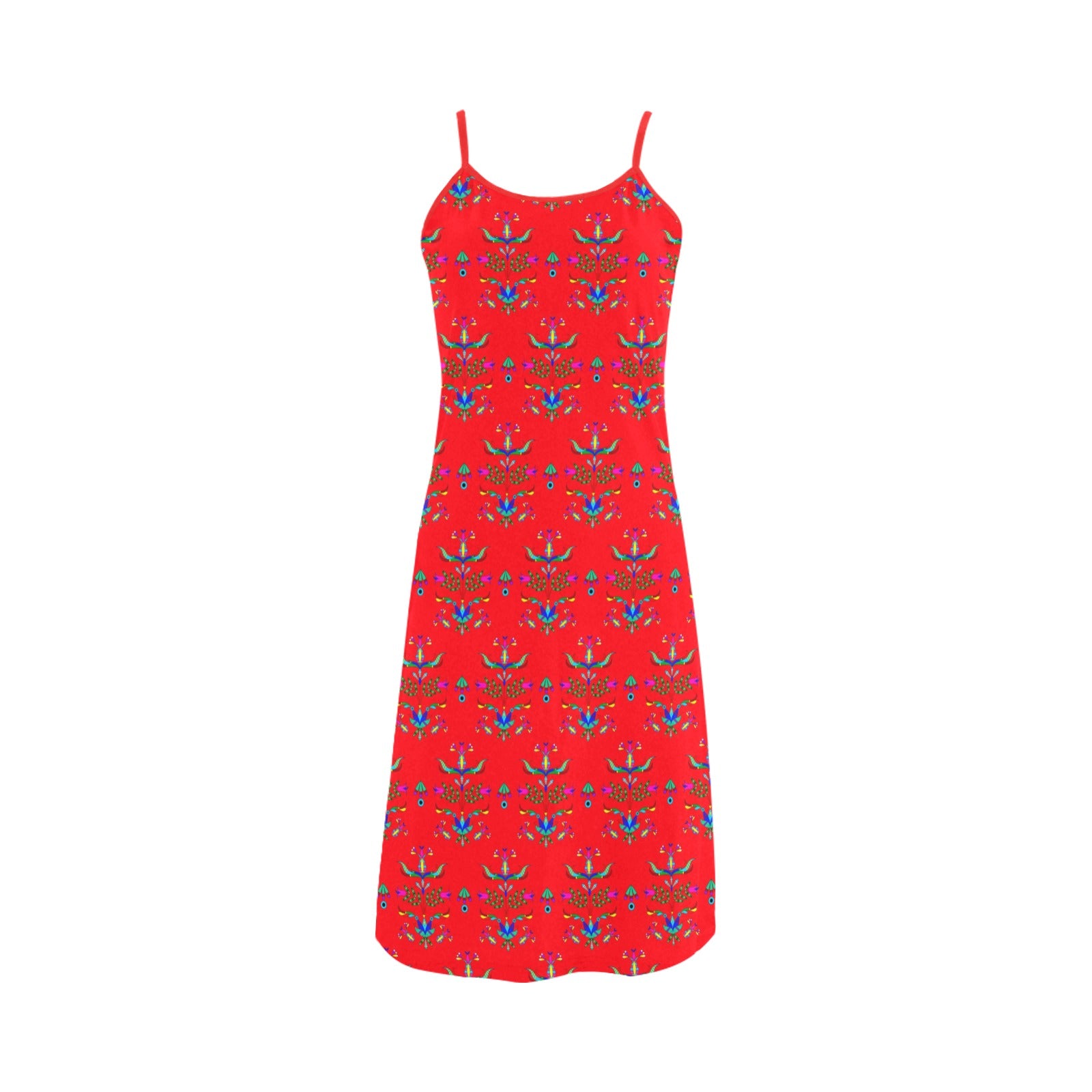 Dakota Damask Red Alcestis Slip Dress