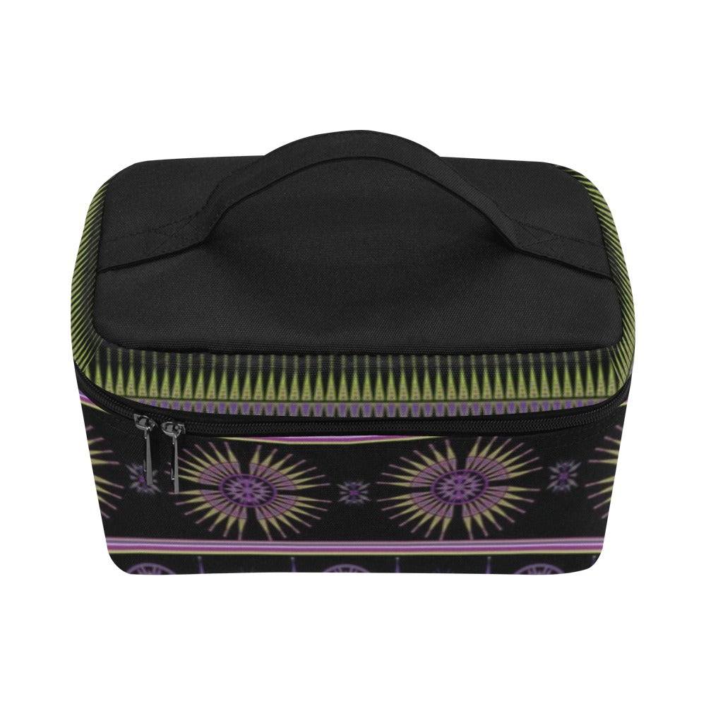 Evening Feather Wheel Cosmetic Bag/Large