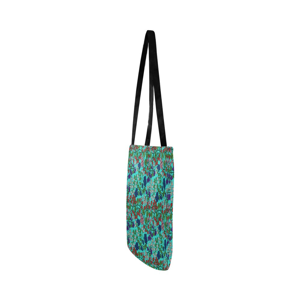 Takwakin Harvest Turquoise Reusable Shopping Bag (Two sides)