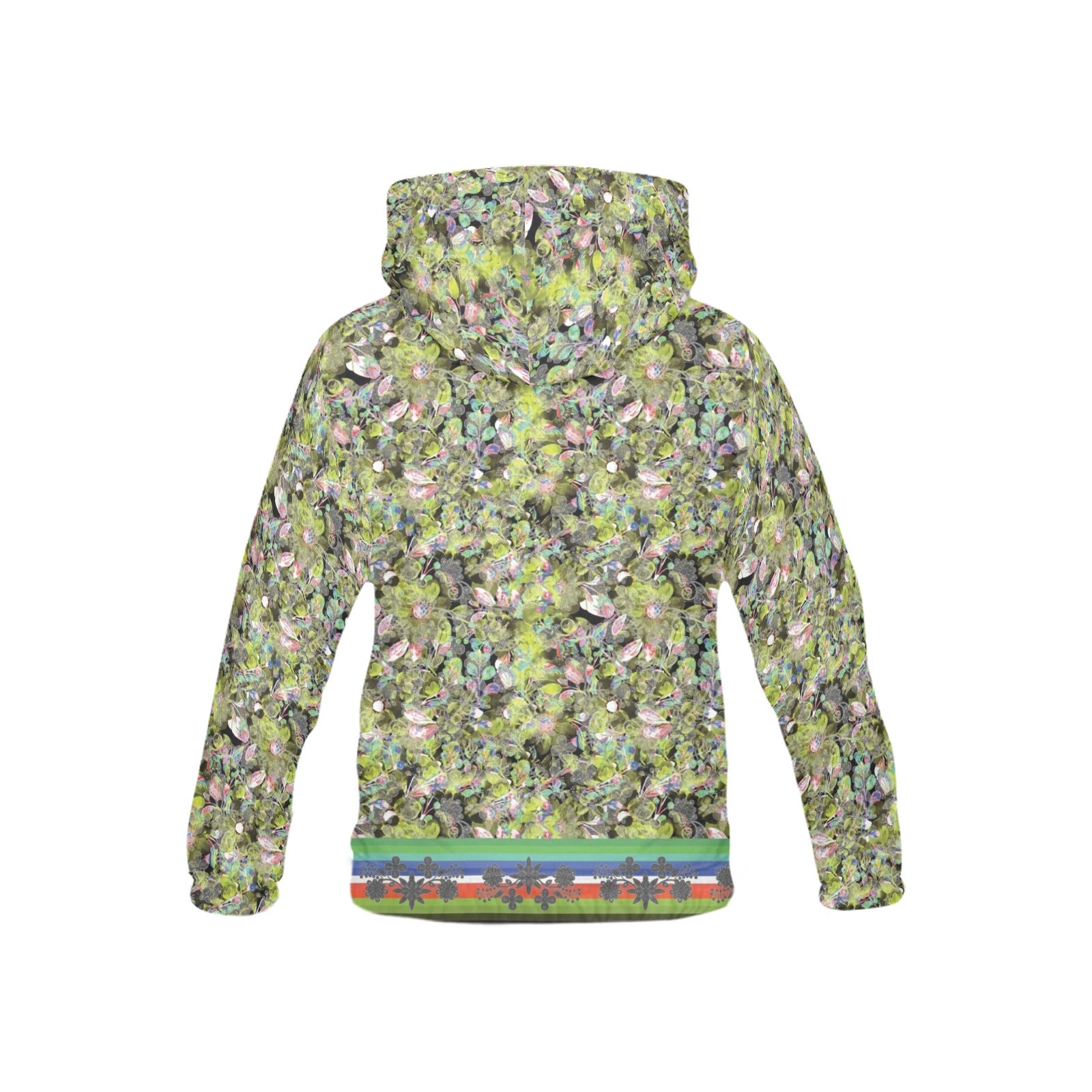 Culture in Nature Green Leaf Hoodie for Kid (USA Size) (Model H13)