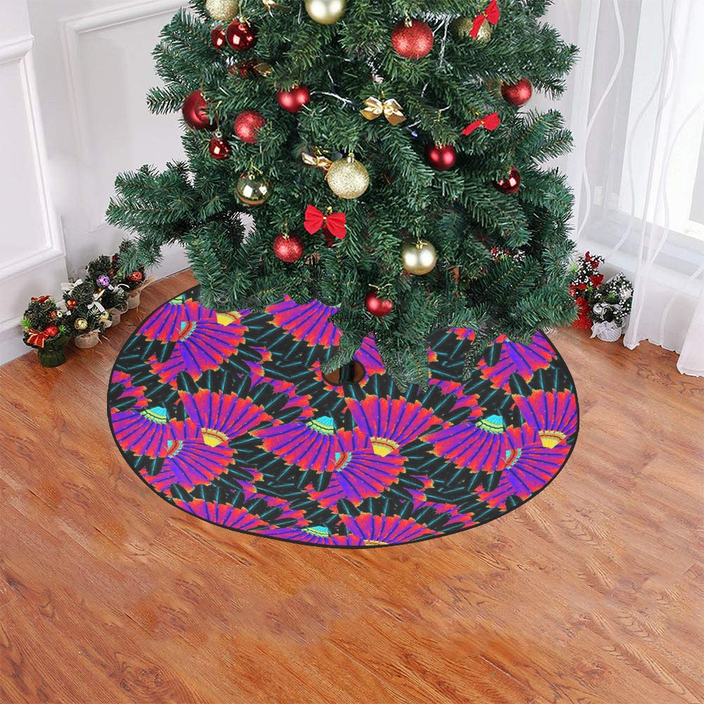 Eagle Feather Remix Christmas Tree Skirt 47" x 47"