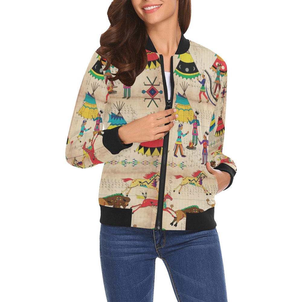 Gathering of the Chiefs Bomber Jacket for Women (Model H19)