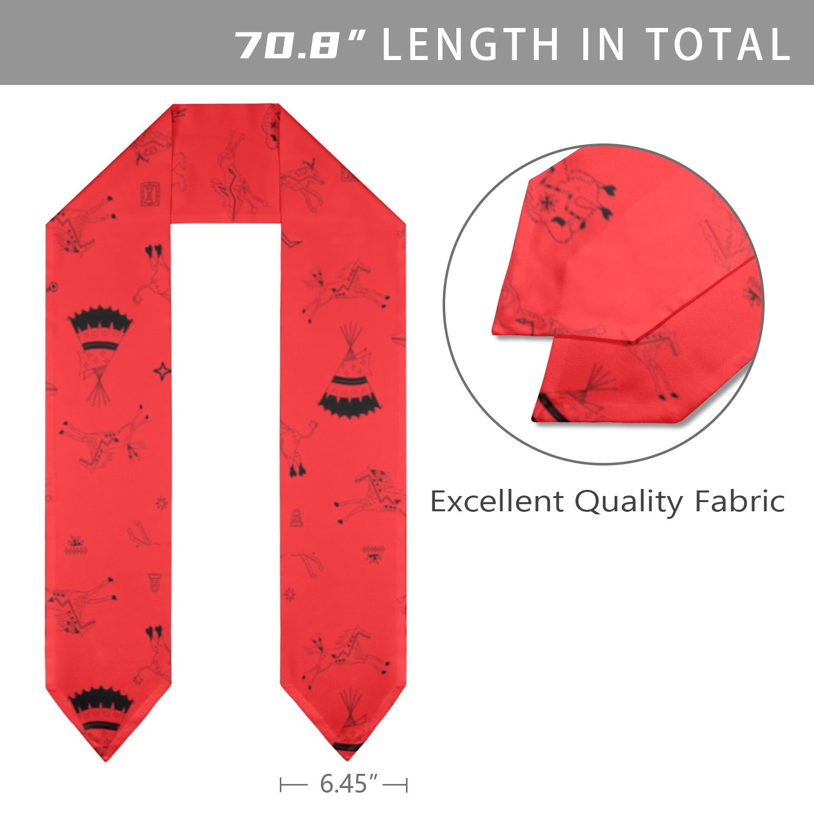 Ledger Dables Red Graduation Stole