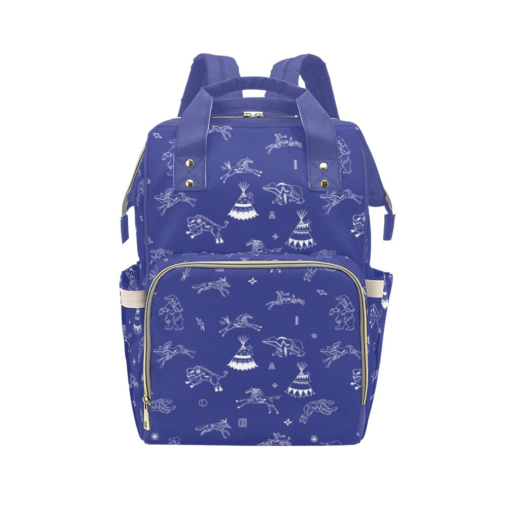 Ledger Dabbles Blue Multi-Function Diaper Backpack/Diaper Bag