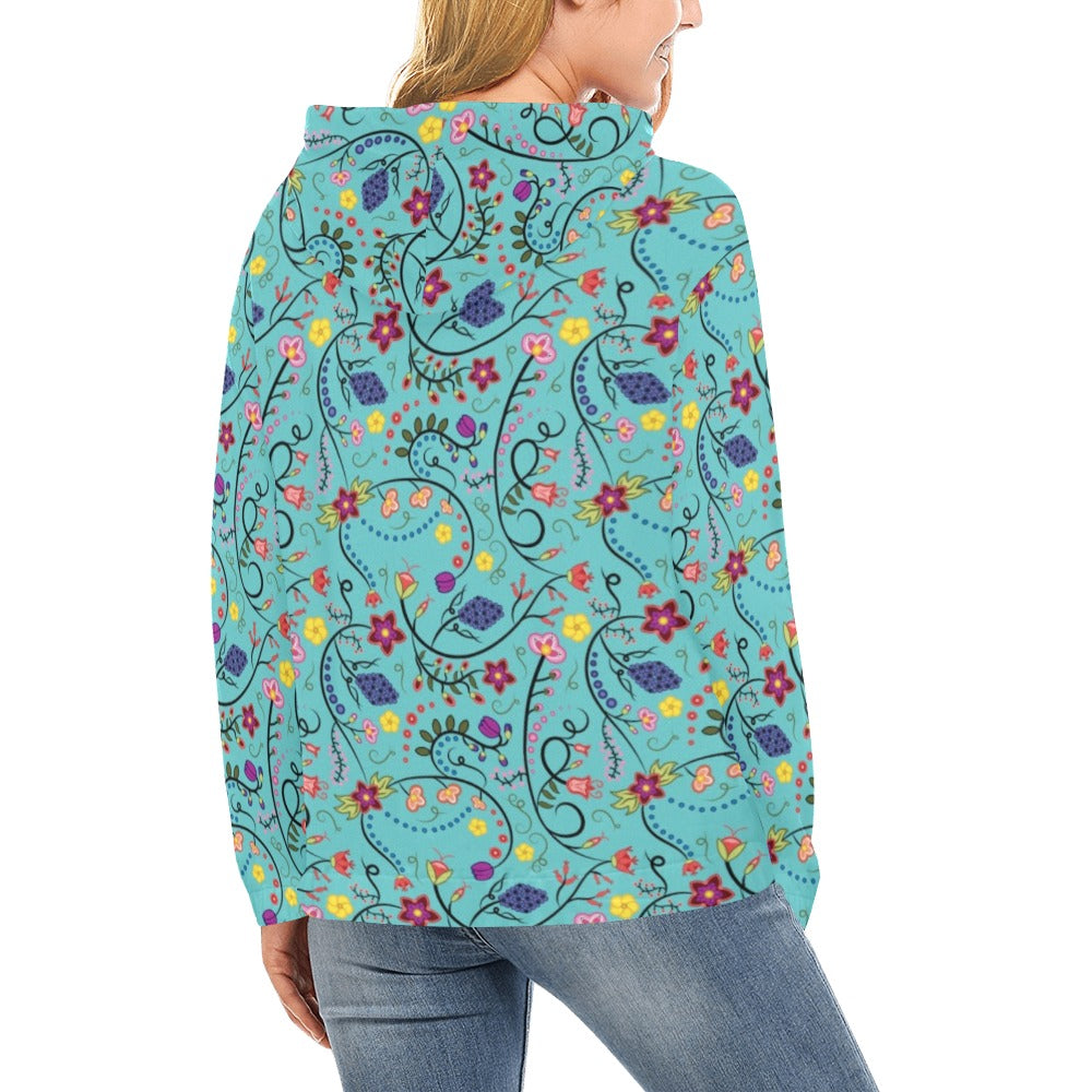 Fresh Fleur Sky Hoodie for Women (USA Size)