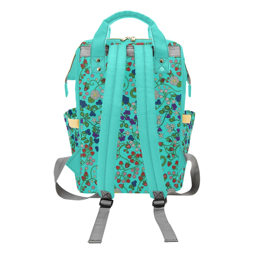 Grandmother Stories Turquoise Multi-Function Diaper Backpack/Diaper Bag