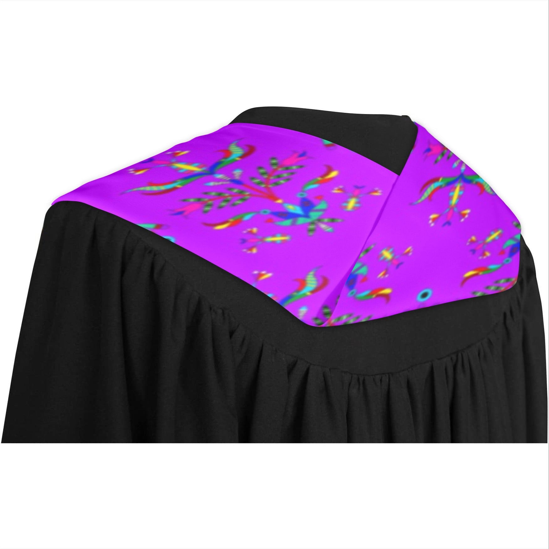 Dakota Damask Purple Graduation Stole