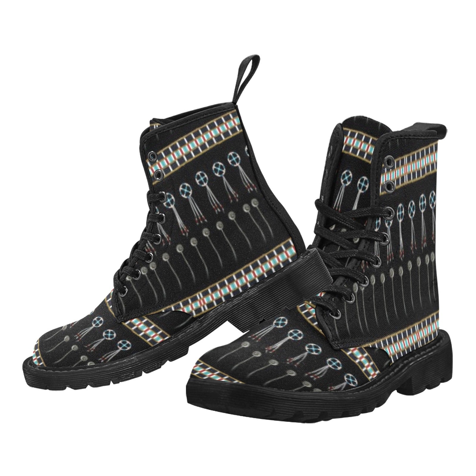 Beaded Bracelet Boots for Men (Black)