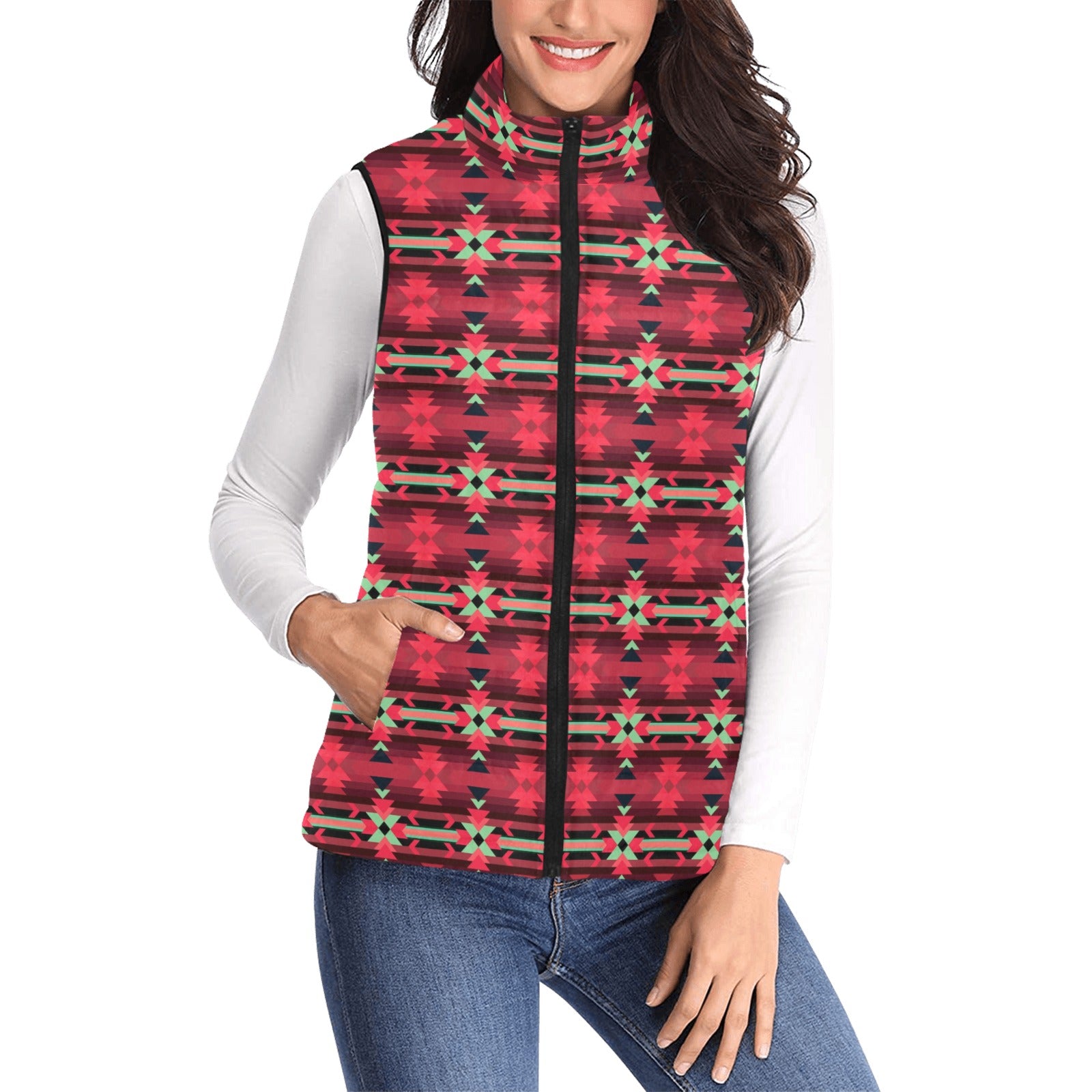 Inspire Velour Women's Padded Vest Jacket