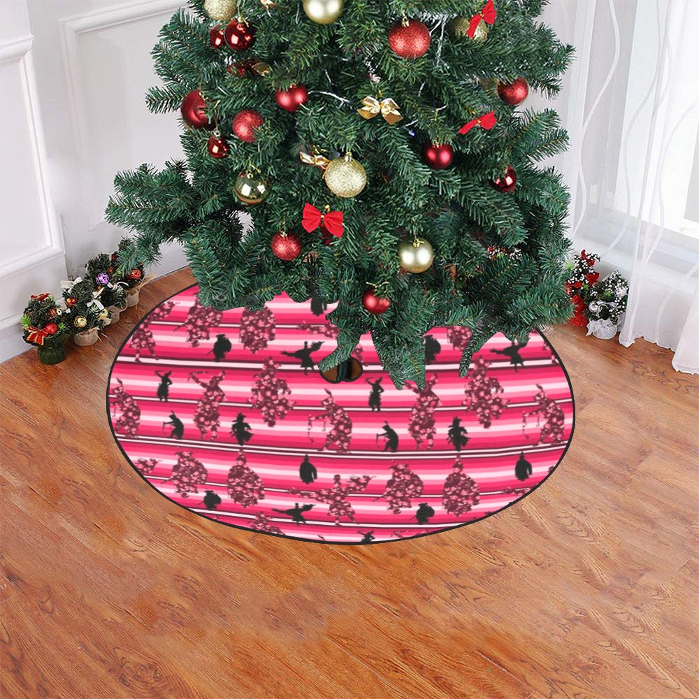 Dancers Floral Amour Christmas Tree Skirt 47" x 47"