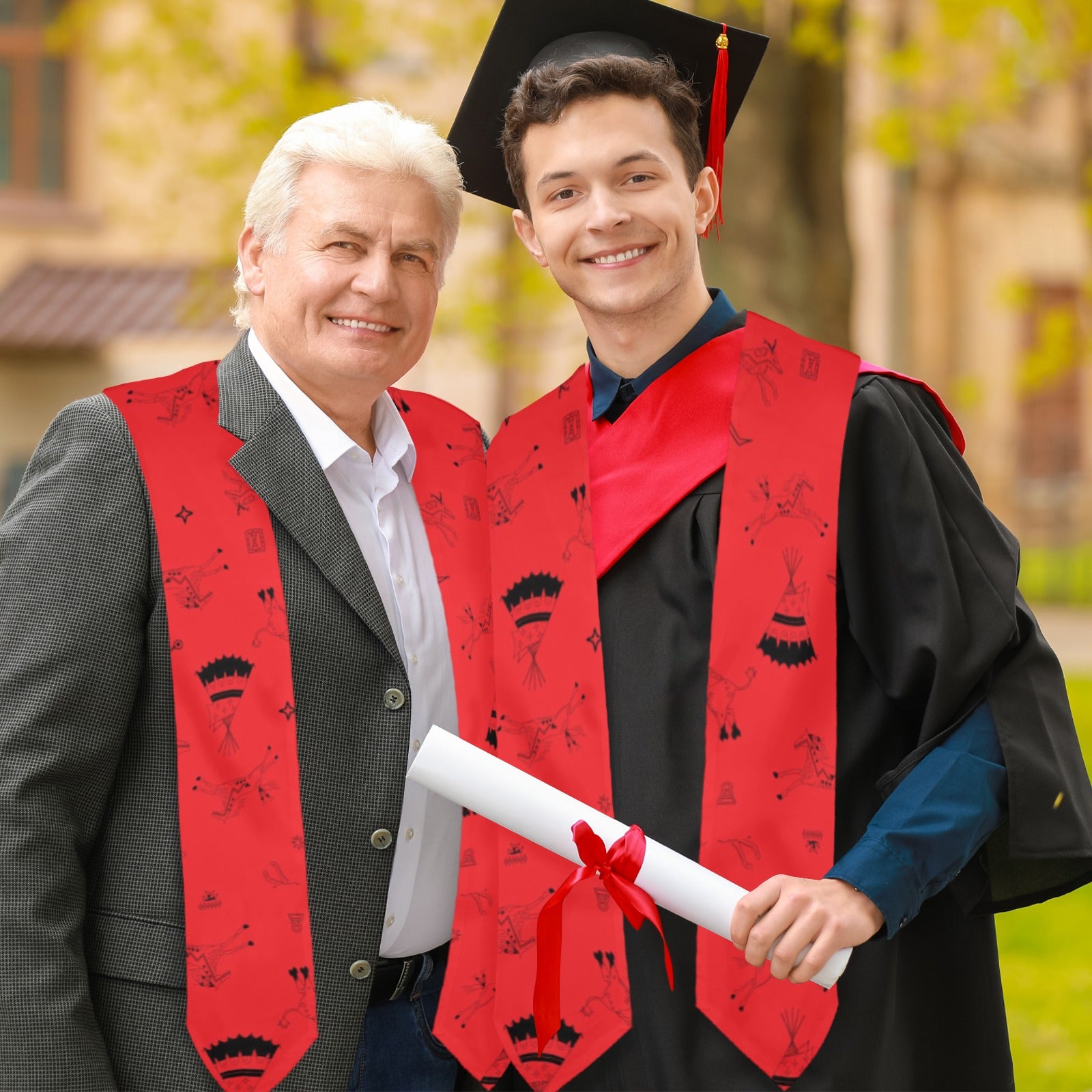 Ledger Dables Red Graduation Stole