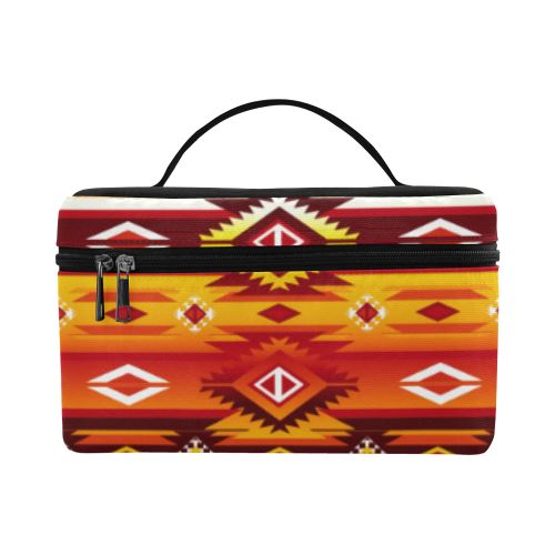 Adobe Fire Cosmetic Bag/Large (Model 1658) Cosmetic Bag e-joyer 