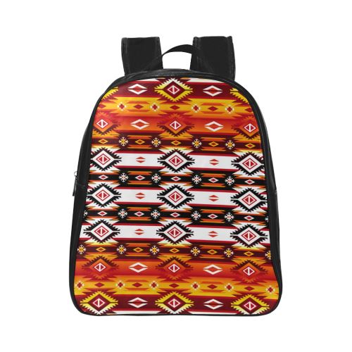 Adobe Fire School Backpack (Model 1601)(Small) School Backpacks/Small (1601) e-joyer 
