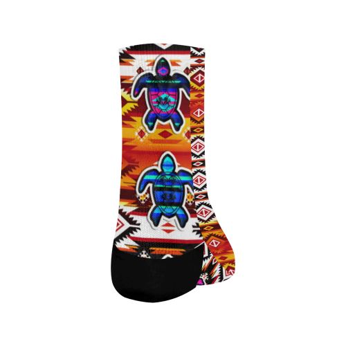 Adobe Fire Turtle Colored Crew Socks Crew Socks e-joyer 