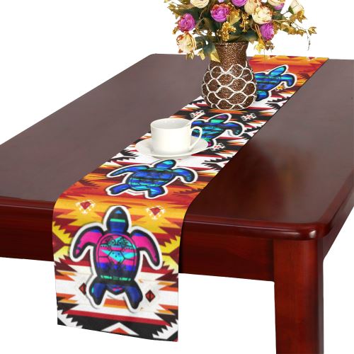 Adobe Fire Turtle Colored Table Runner 16x72 inch Table Runner 16x72 inch e-joyer 