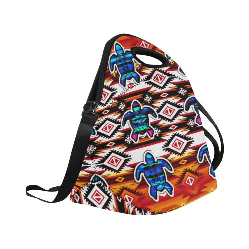 Adobe Fire Turtle Neoprene Lunch Bag/Large (Model 1669) Neoprene Lunch Bag/Large (1669) e-joyer 