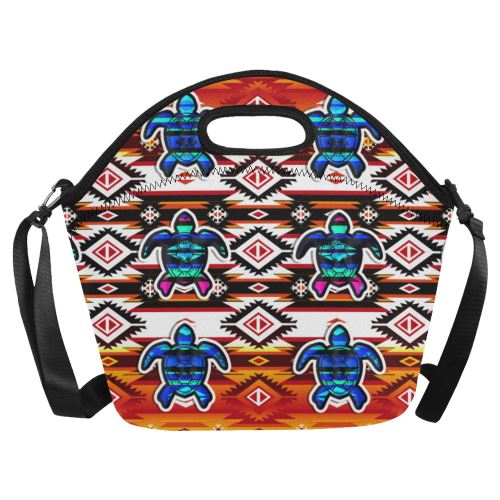 Adobe Fire Turtle Neoprene Lunch Bag/Large (Model 1669) Neoprene Lunch Bag/Large (1669) e-joyer 