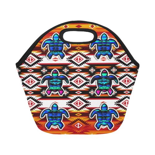 Adobe Fire Turtle Neoprene Lunch Bag/Small (Model 1669) Neoprene Lunch Bag/Small (1669) e-joyer 