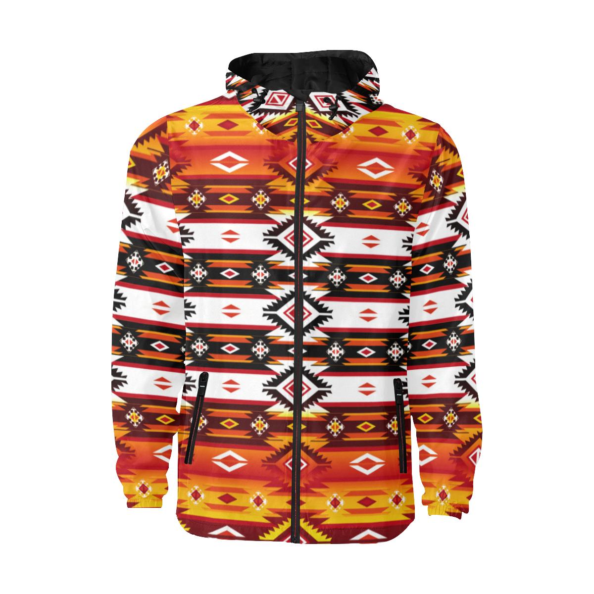 Adobe Fire Unisex Quilted Coat All Over Print Quilted Windbreaker for Men (H35) e-joyer 