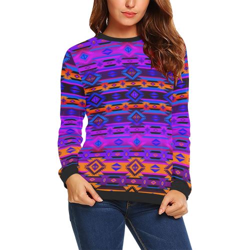 Adobe Morning All Over Print Crewneck Sweatshirt for Women (Model H18) Crewneck Sweatshirt for Women (H18) e-joyer 