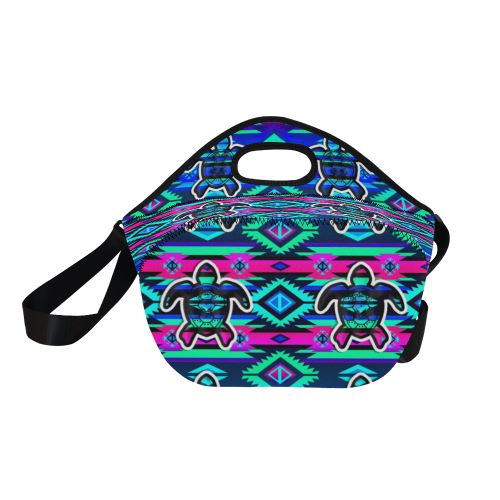 Adobe Sunset Turtle Neoprene Lunch Bag/Large (Model 1669) Neoprene Lunch Bag/Large (1669) e-joyer 