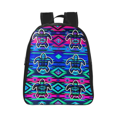 Adobe Sunset Turtle School Backpack (Model 1601)(Small) School Backpacks/Small (1601) e-joyer 