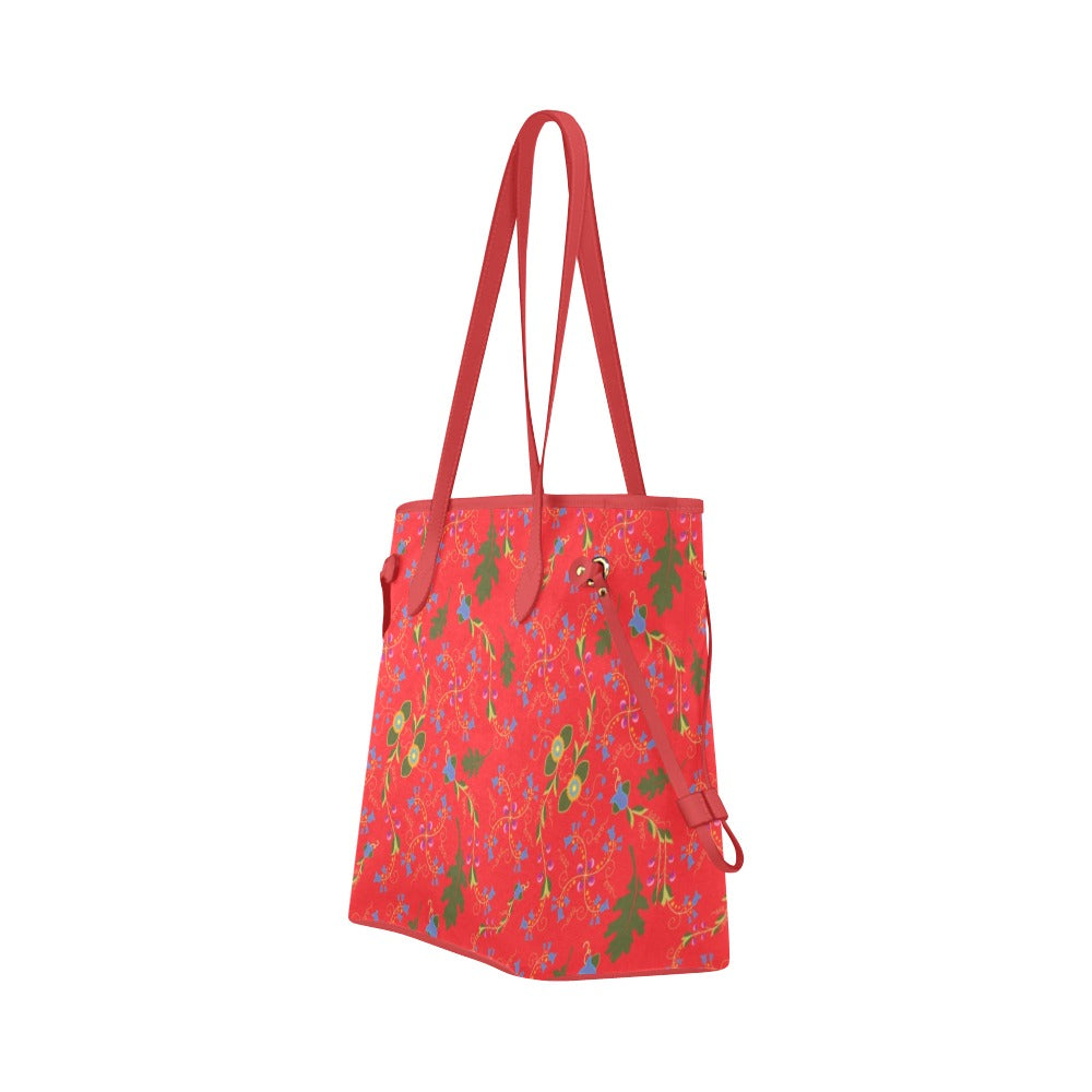 Vine Life Scarlet Clover Canvas Tote Bag