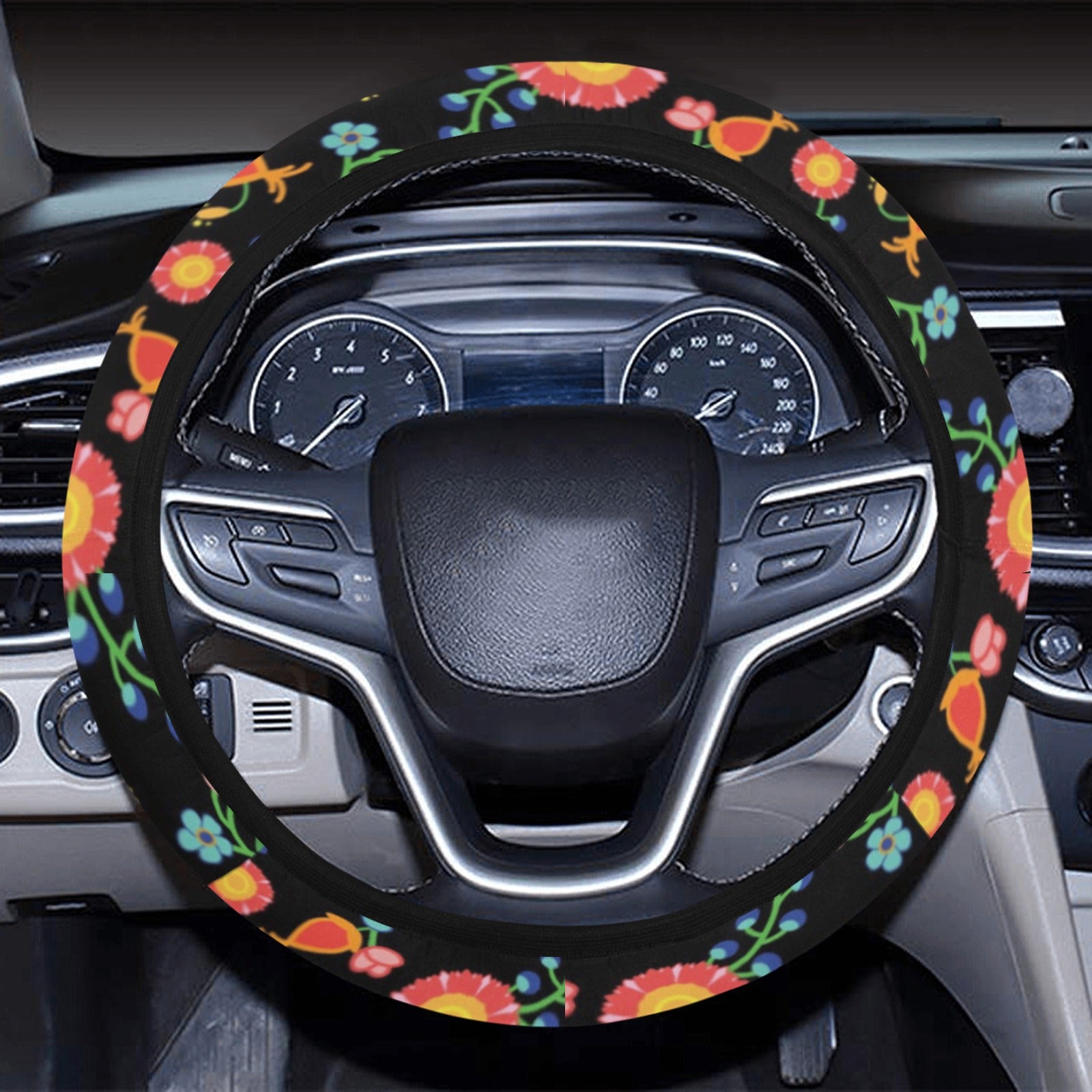 Bee Spring Night Steering Wheel Cover with Elastic Edge