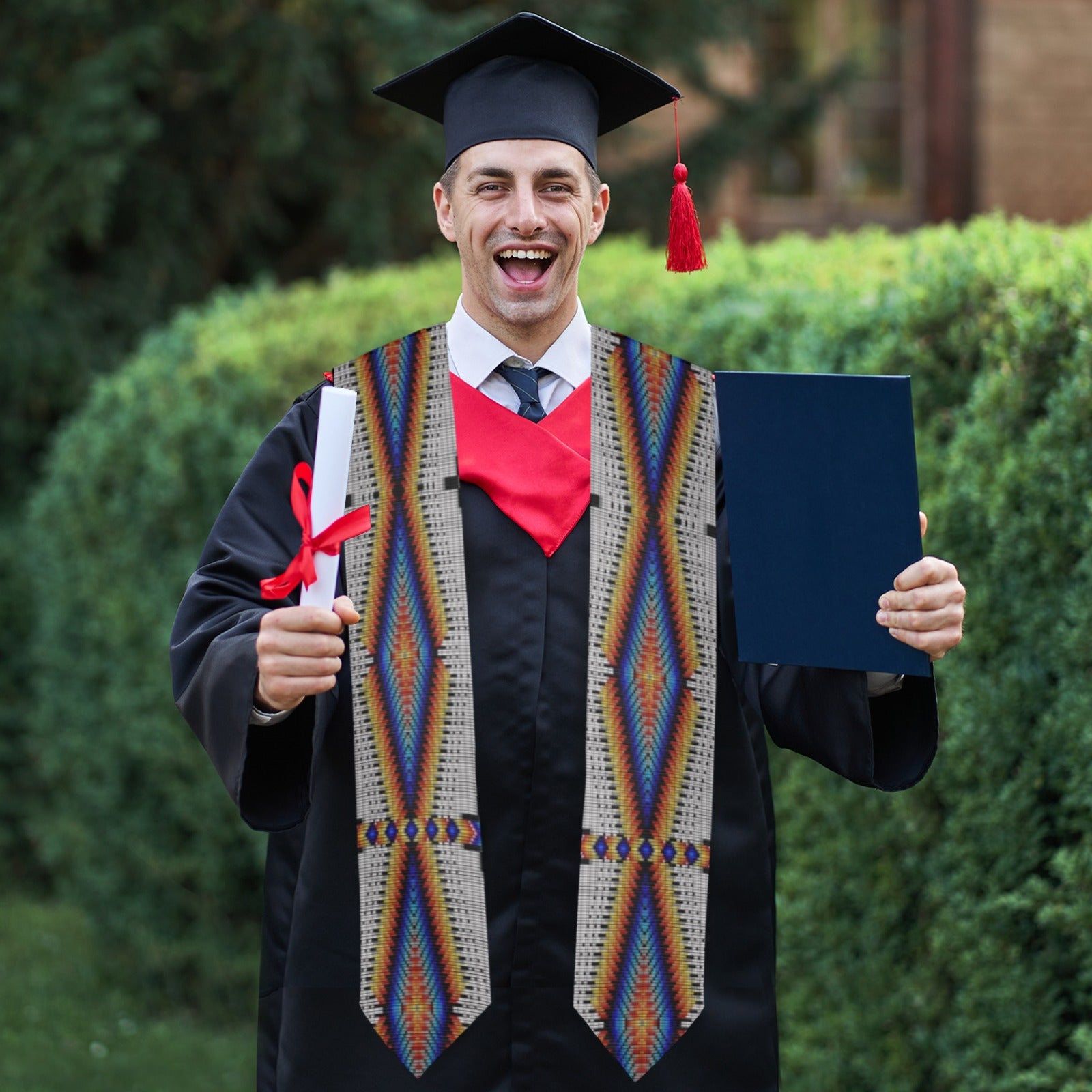 Diamond in the Bluff White Graduation Stole