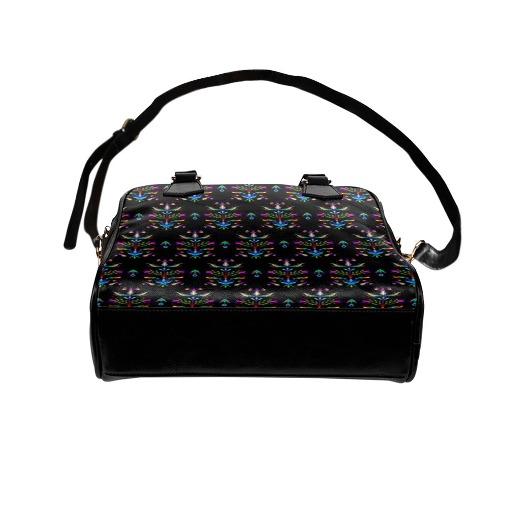 Dakota Damask Black Shoulder Handbag