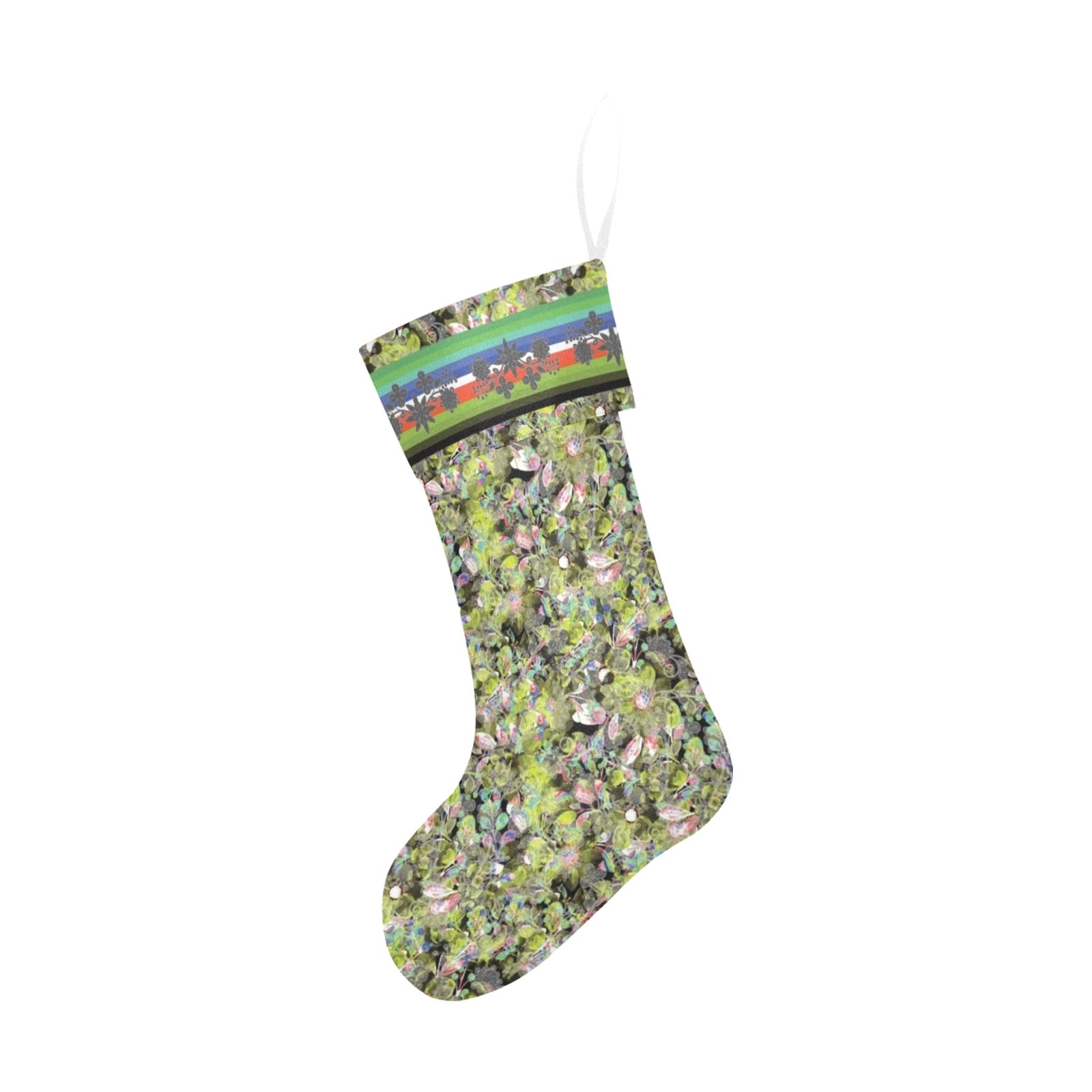 Culture in Nature Green Leaf Christmas Stocking