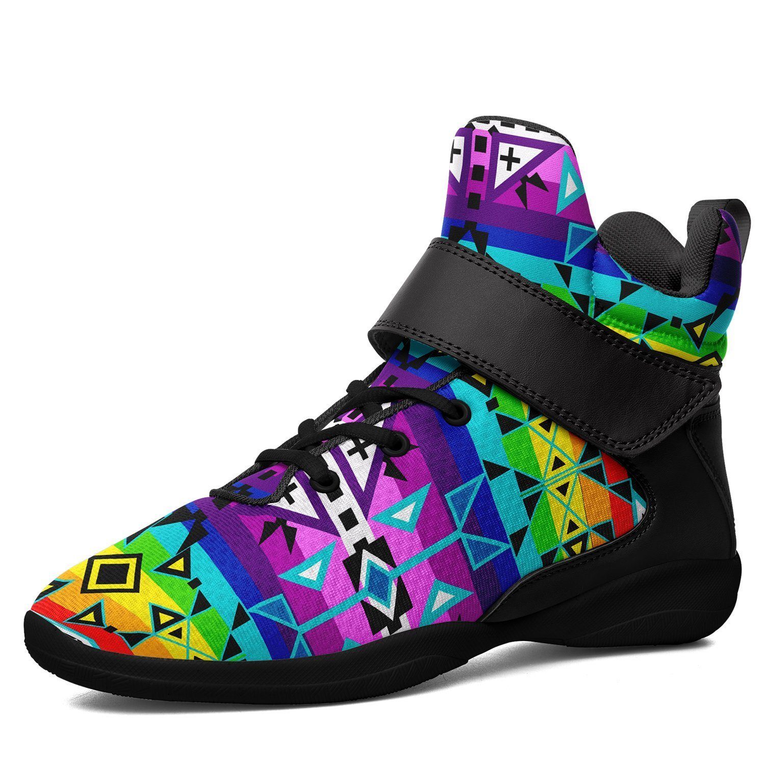 After the Rain Kid's Ipottaa Basketball / Sport High Top Shoes 49 Dzine US Child 12.5 / EUR 30 Black Sole with Black Strap 