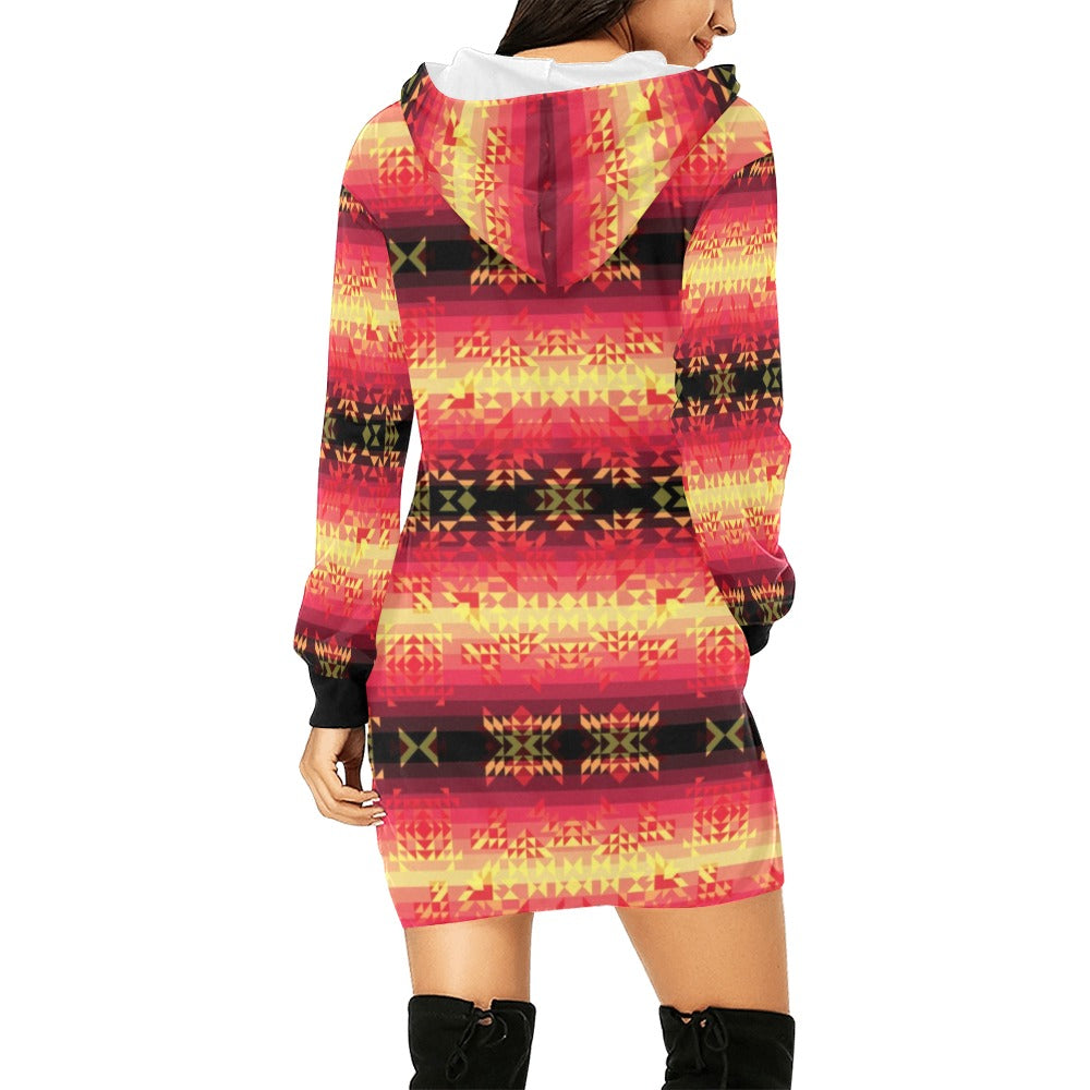 Soleil Fusion Rouge Hoodie Dress