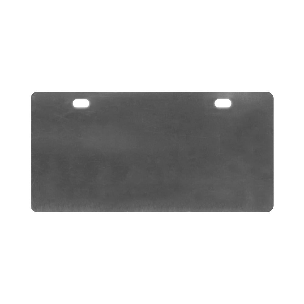 Beaded Nouveau Coal License Plate