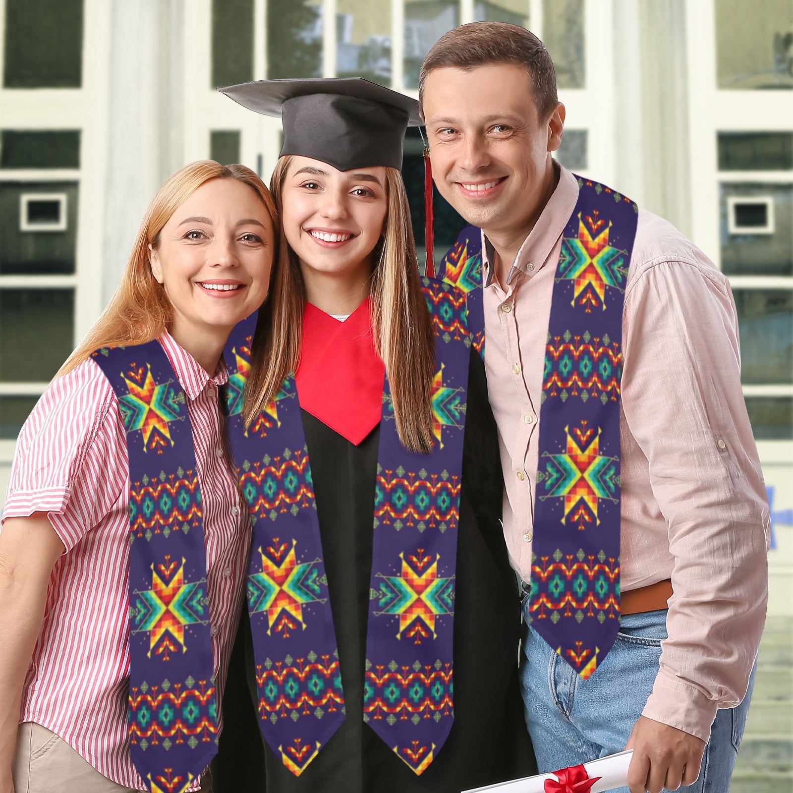 Dreams of Ancestors Indigo Graduation Stole