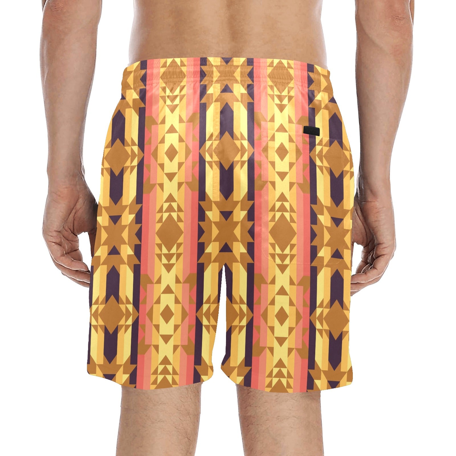 Infinite Sunset Men's Mid-Length Beach Shorts